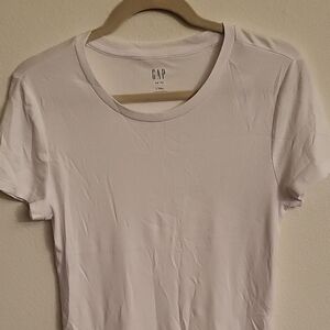 NWT GAP White Ribbed Tshirt Size TALL L